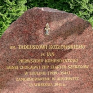 Odsłonięcie pomnika poświęconego hm. Tadeuszowi Kozłowskiemu ps. „Jan”